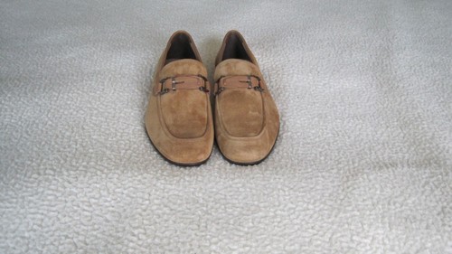 NEW SALVATORE FERRAGAMO TUCKER Camel Suede men loafers size 6.5 2E - Picture 11 of 14