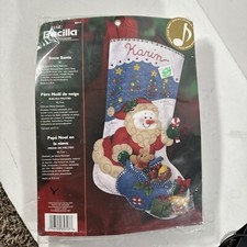 Plaid Bucilla 18  Holiday Decorating Felt Stocking Kit - New Sealed 2006 85317