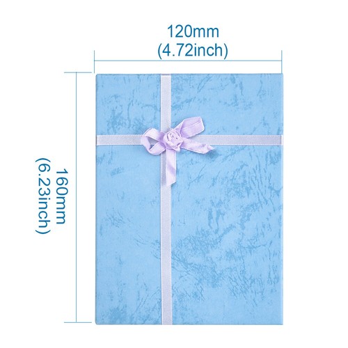 6pcs Small Jewlery Cardboard Boxes Rose Flower Bowknot Paper Gift Case 160x120mm - Picture 7 of 21
