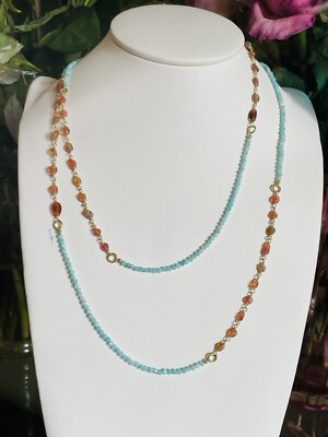 Sterling Silver Ethiopian Opal And Amazonite Necklace