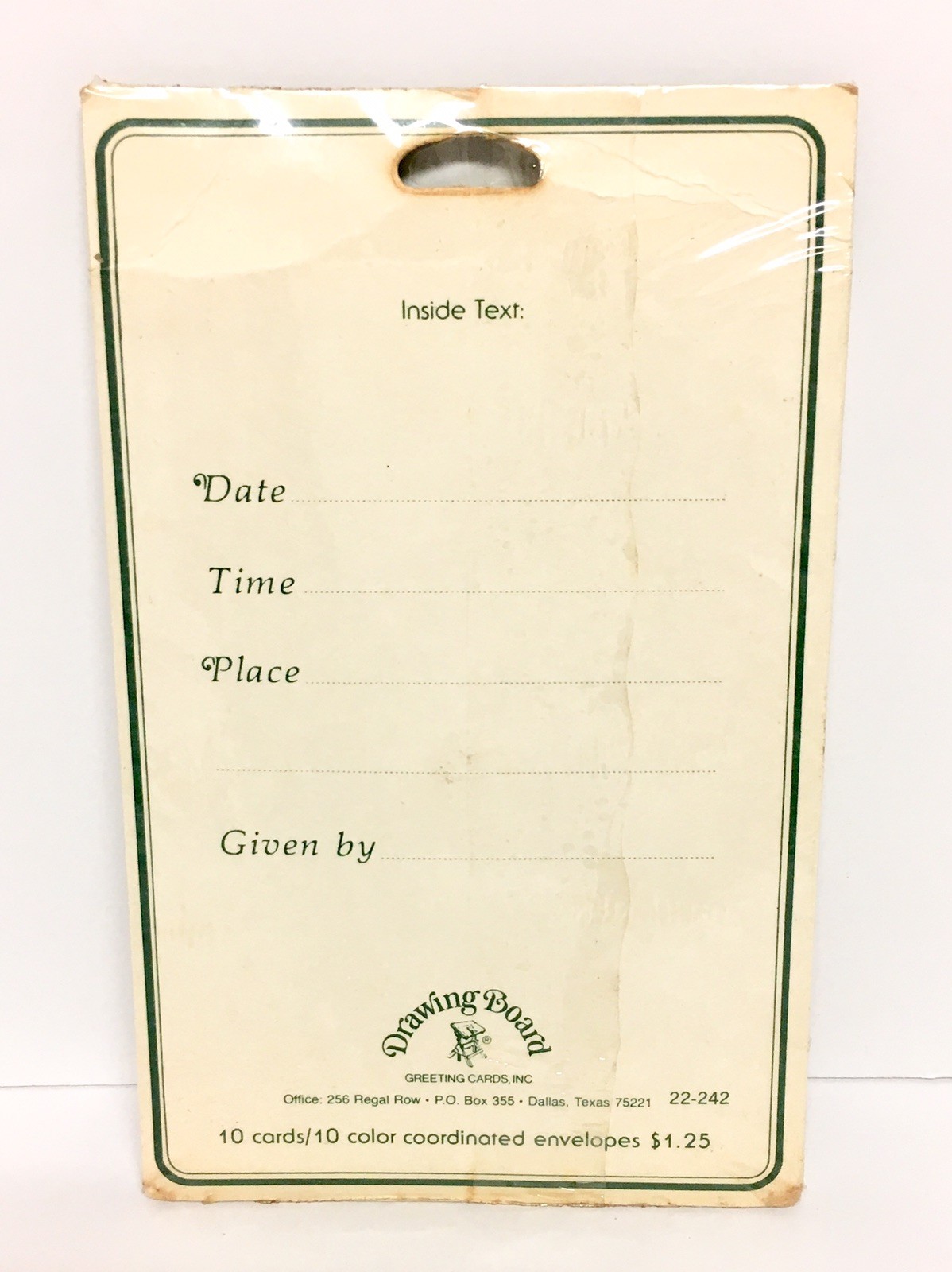 Vintage Drawing Board Greeting Cards Inc. Cocktails Invitations 10 Pack