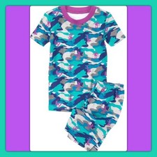 NWT Boys 3 Gymboree CAMOUFLAGE SURFER purple COTTON 2pc TOP  SHORTS SET PJS