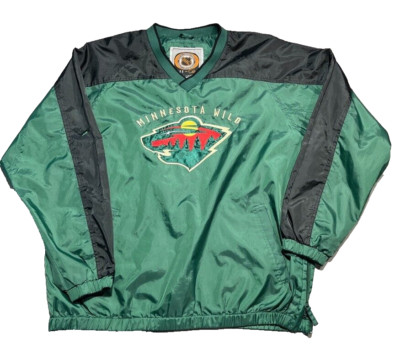 Vintage Minnesota Wild Performance Jacket Mens Large Embroidered Windbreaker