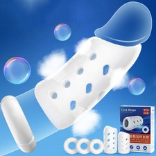 5PCS MALE Reusable Penis-Stretcher Sleeve Girth Enhancer-Penis-Extender-Ring