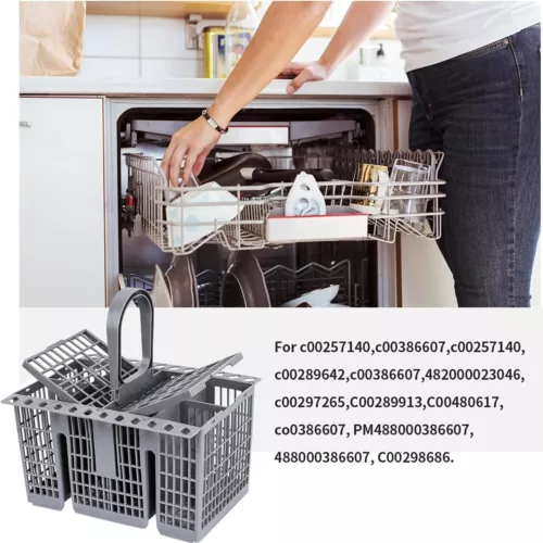 NEW Premium Quality Dishwasher Cutlery Basket Tray For Hotpoint Indesit - Grey - Picture 9 of 10