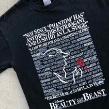 Vtg 90 s Disney s Beauty the Beast Black Promo Tee - Size Men s Large