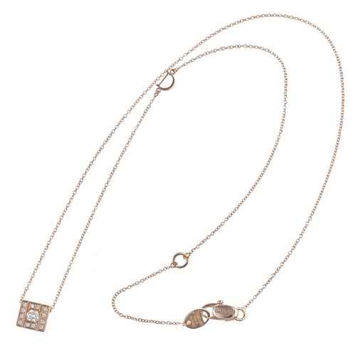 Damiani belle époque cube diamond pendant necklace P0018498