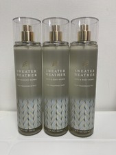 3pc Bath  Body Works Sweater Weather Fine Fragrance Body Mist 8 fl oz