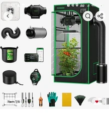 VIVOSUN 2x2 Complete Grow Tent Kit VS1000 LED Grow Light 4" Air Ventilation Kit