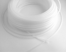Keder - Tube rund &Oslash; 8 mm - wei&szlig; transparent - flexibler Hohlkeder - 10 Meter
