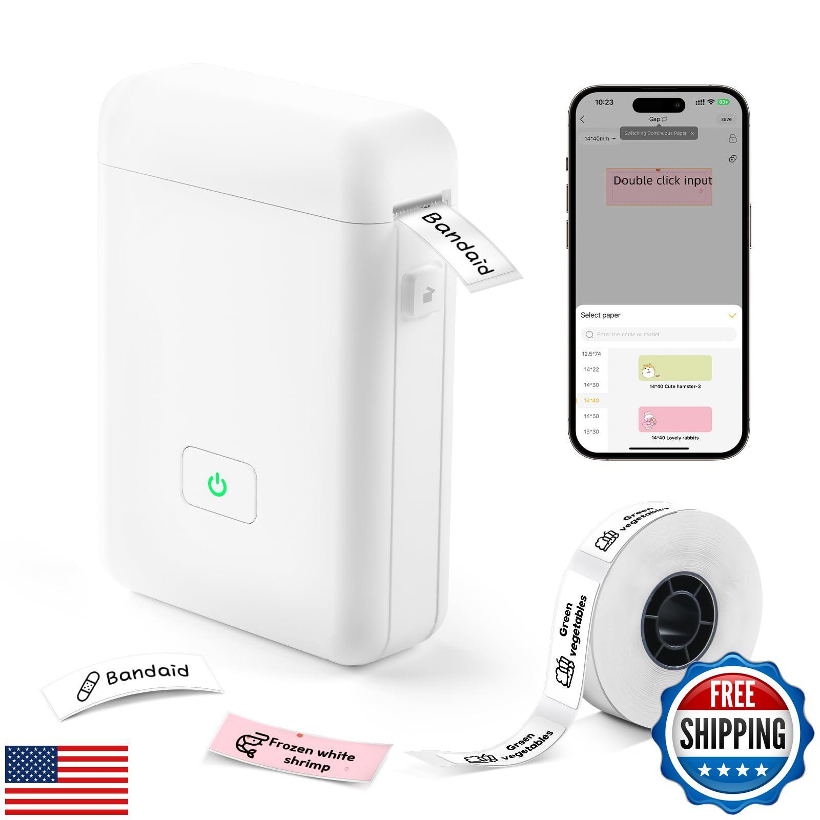 LFPERT HP2-S Portable Bluetooth Label Maker with Tape-image