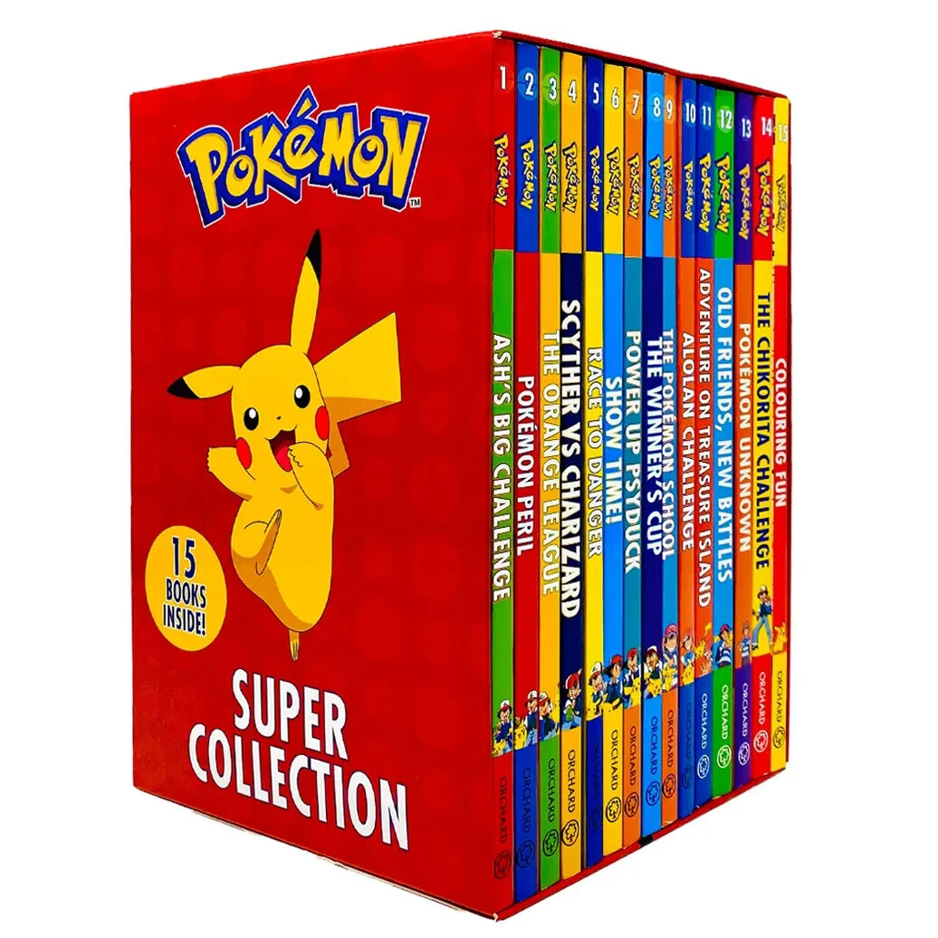 Genuine Pokemon 15 Paperback Books Super Collection Series Books 1-15