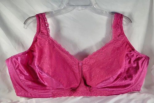 Comfort Choice Women's Lace Bra Wide Straps Side Wired For Shaping Sz 52DD