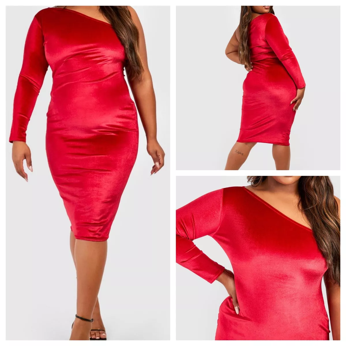 Red dress size 22 sales