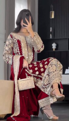 Pakistani Salwar Kameez Ready To Wear Dress 3 Piece Suit Wedding Party Bollywood