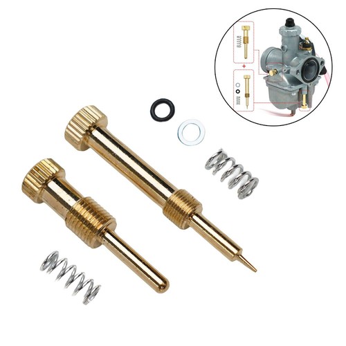 Carburetor Air Mixing Screw + Idle Speed Adjustment Screw For Mikuni ...