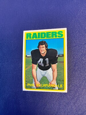 1972 Topps Football #108 Phil Villapiano RC Oakland Raiders Sharp High  End