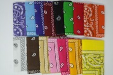 Set of 12 / 1 Dozen Bandana Paisley Printed 100 Cotton FREE / Fast shipping KT02