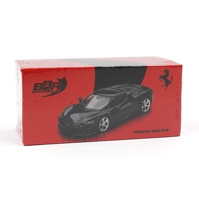 BBR Models 1:64 Ferrari 296 GTB Nero Daytona Diecast Model Car BBRFER64003