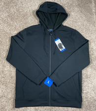 MONDETTA Outdoor Project Full Zip Hoodie Mens Large Adjustable Hood Black NWT