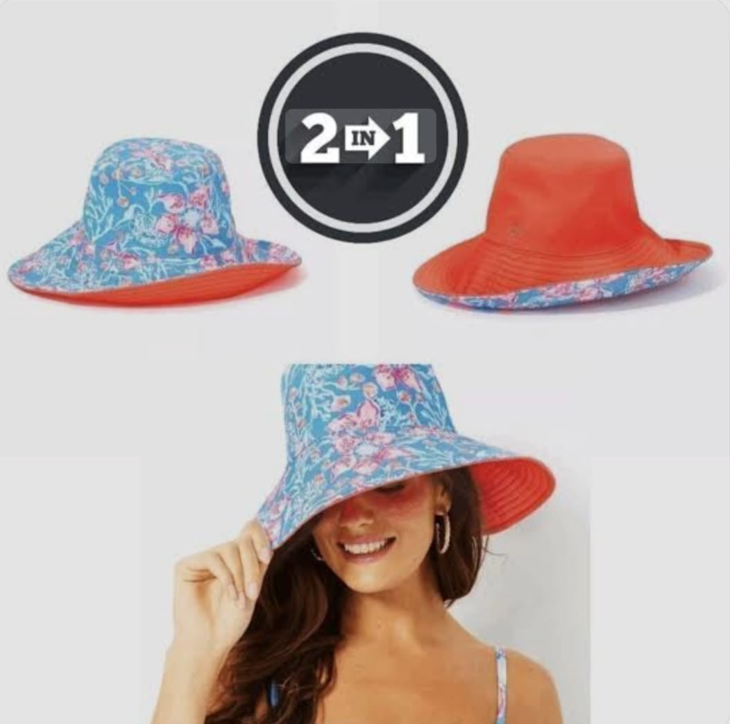 Lilly Pulitzer Blue & Lime Tropical Bucket Hat Lilly Pulitzer | Accessories | Lilly Pulitzer Ruby Red Wild  main image 4