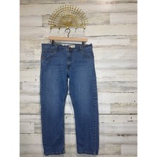 Wrangler Straight Fit Jeans Mens 36x30 Blue Denim Western Workwear
