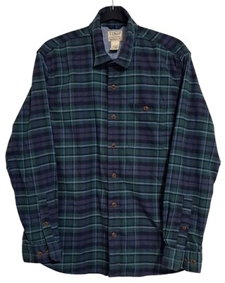 L.L.Bean Plaid Flannel Sirt Mens M Traditional Fit Lightweight Gorpcore Outdoors