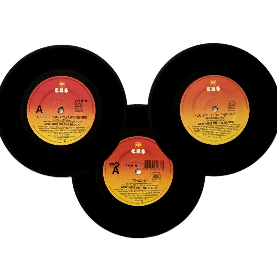 NEW KIDS ON THE BLOCK SET OF 3 1989 MINT AUSSIE PICTURE SLEEVE 7" SINGLES+POSTER - Image 3 of 4