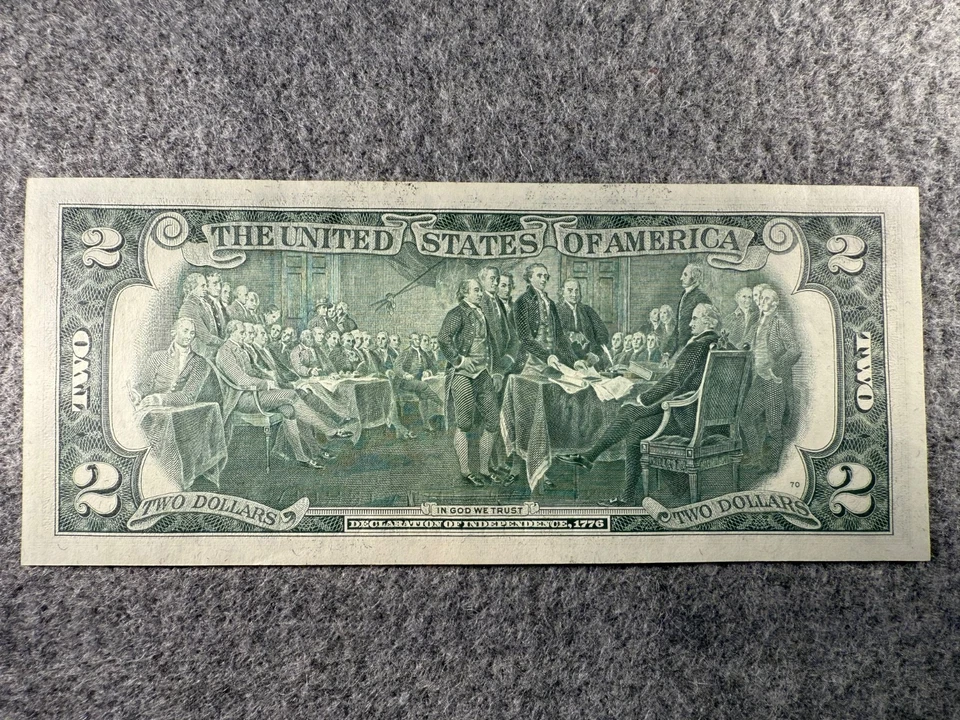 1976 $2 Dollar U.S. Federal Reserve UNC Note San Francisco Fr#1935 SPC1140 - Image 3 of 3