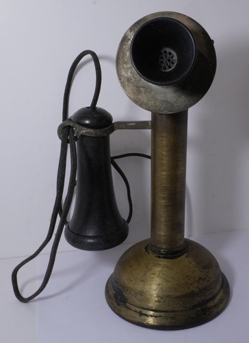 A Nice Antique Original Brass CHICAGO Oil Can Base Candlestick for Display Only
