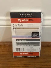 2026 Weekly Planner Refill AT-A-GLANCE Size 3 New Year White Tabs 471-285Y