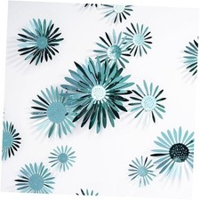 3D Wall Decal Teal Flower Wall Stickers Blue Turquoise Daisy Teal Blue