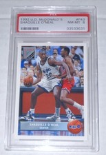Upper Deck 1992-93 McDonald's Shaquille O'Neal Rookie #P43 Orlando Magic PSA 8