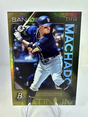 2020 Bowman Platinum- Manny Machado 13/50 Gold Refractor San Diego Padres MLB
