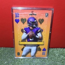 Wild Card 5 Card Draw Stacked Deck J.J. McCarthy Rookie 10 of Hearts 1/5