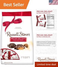 Delicious Milk Chocolate Covered Pecans Caramel, 16.1 Oz Russell Stover Bag