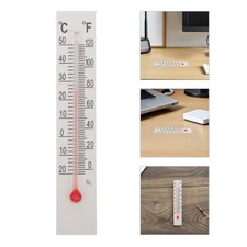  30pcs Glass Temperature Thermometer - Dual Scale °C/°F Cardboard Thermometer