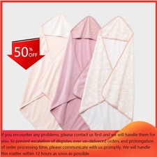 Baby 3pk Hooded Towel - Cloud Island Pink: Lightweight Cotton-Polyester Blend