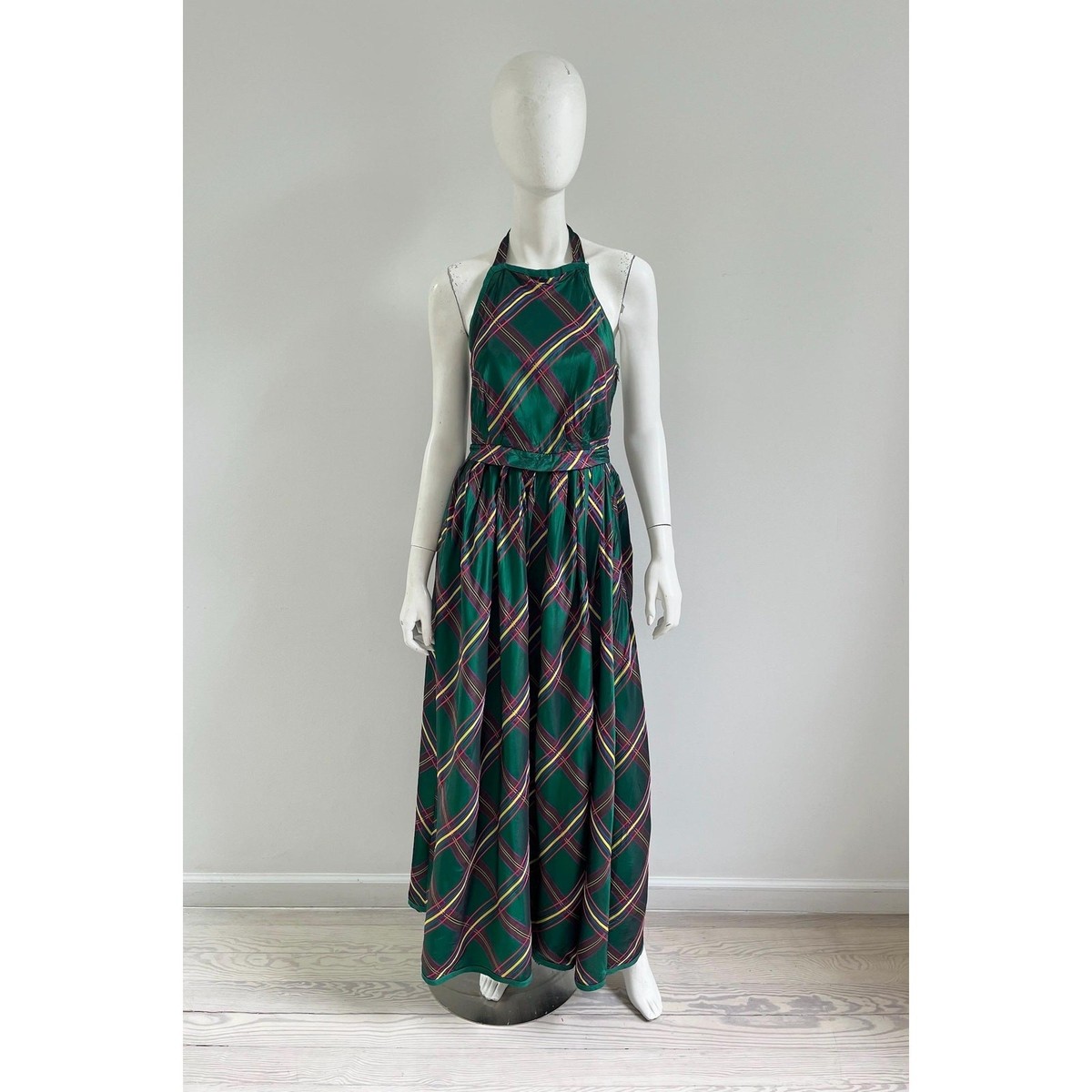 1970s Dress / 70s Green Plaid Halter Maxi Dress / Small | eBay 1970s Dress / 70s Green Plaid Halter Maxi Dress / Small | eBay