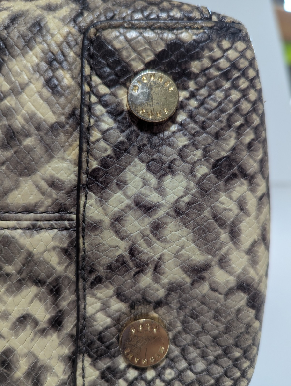 MICHAEL KORS Riley Embossed Python Leather Satche… - image 7