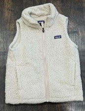 Patagonia Cream Vest Jacket Sherpa Outerwear Boys Kids Youth Medium Coat Jacket