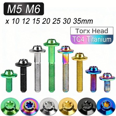 M5 M6 TC4 Titanium Bolt UFO-shaped Torx Ti Washer Screw 10/12/15/20/25/30/35 MM