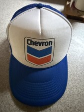 Chevron VINTAGE Adjutable Trucker Hat foam and mesh auto gas station