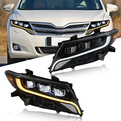 Full LED Headlights For 2009-2016 Toyota Venza Sequential Front Lamps Assembly