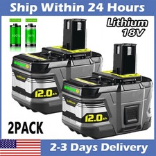 For RYOBI 18V P108 Battery 12.0Ah High Capacity Lithium Battery/Charger NEW