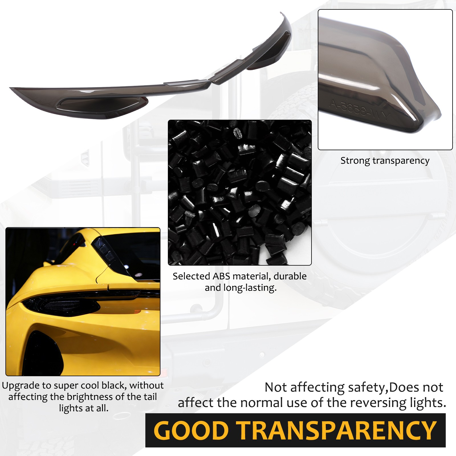 Smoked Black Rear Tail Light Guard Cover Trim For Lotus Emira V6 I4 2021-2025 US