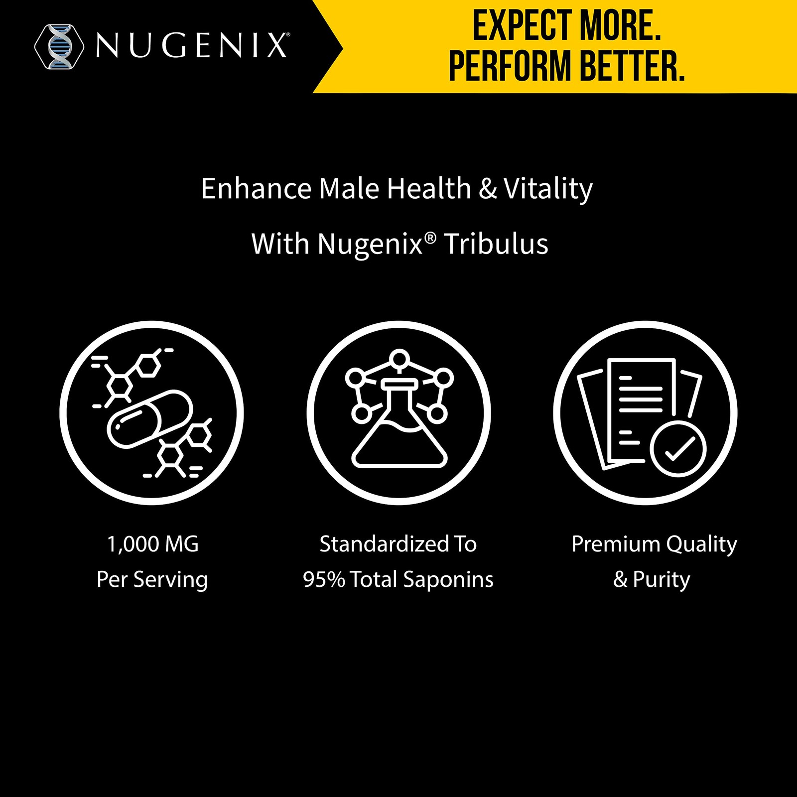 Nugenix Essentials Tribulus Terrestris for Men Extract - 60 Count (Pack of 1)  thumbnail 4