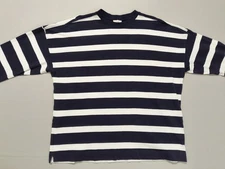 AYR ‘The Early Mornings’ Blue and White Striped Long Sleeve Size XL 100% Cotton!