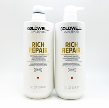 Goldwell Rich Repair Restoring Shampo  Conditioner Duo Liter New Pack