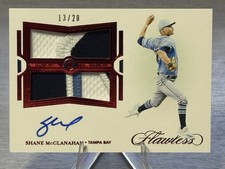 🔥⚾️SHANE MCCLANAHAN 2021 Flawless Red Foil Rookie Dual Patch Auto SP /20!!!⚾️🔥